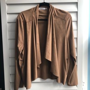 Rickis faux suede waterfall front jacket, size XL